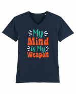 My Mind Is My Weapon Tricou mânecă scurtă guler V Bărbat Presenter