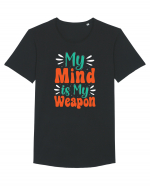 My Mind Is My Weapon Tricou mânecă scurtă guler larg Bărbat Skater