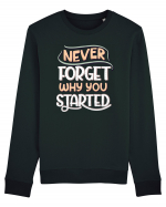 Never Forget Why You Started Bluză mânecă lungă Unisex Rise