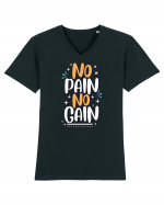 No Pain No Gain Tricou mânecă scurtă guler V Bărbat Presenter