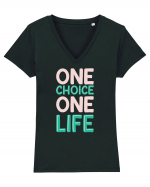 One Choice One Life Tricou mânecă scurtă guler V Damă Evoker