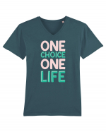 One Choice One Life Tricou mânecă scurtă guler V Bărbat Presenter