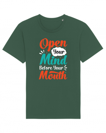 Open Your Mind Before Your Mouth Bottle Green
