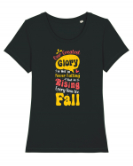 Rising Every Time We Fall Tricou mânecă scurtă guler larg fitted Damă Expresser