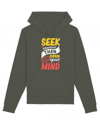 Seek Adventure Then Open Your Mind Khaki