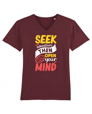 Seek Adventure Then Open Your Mind Burgundy