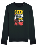 Seek Adventure Then Open Your Mind Bluză mânecă lungă Unisex Rise