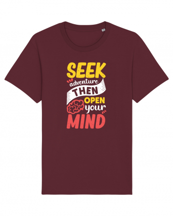 Seek Adventure Then Open Your Mind Burgundy