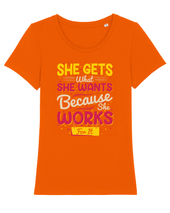 She Gets What She Wants Bright Orange