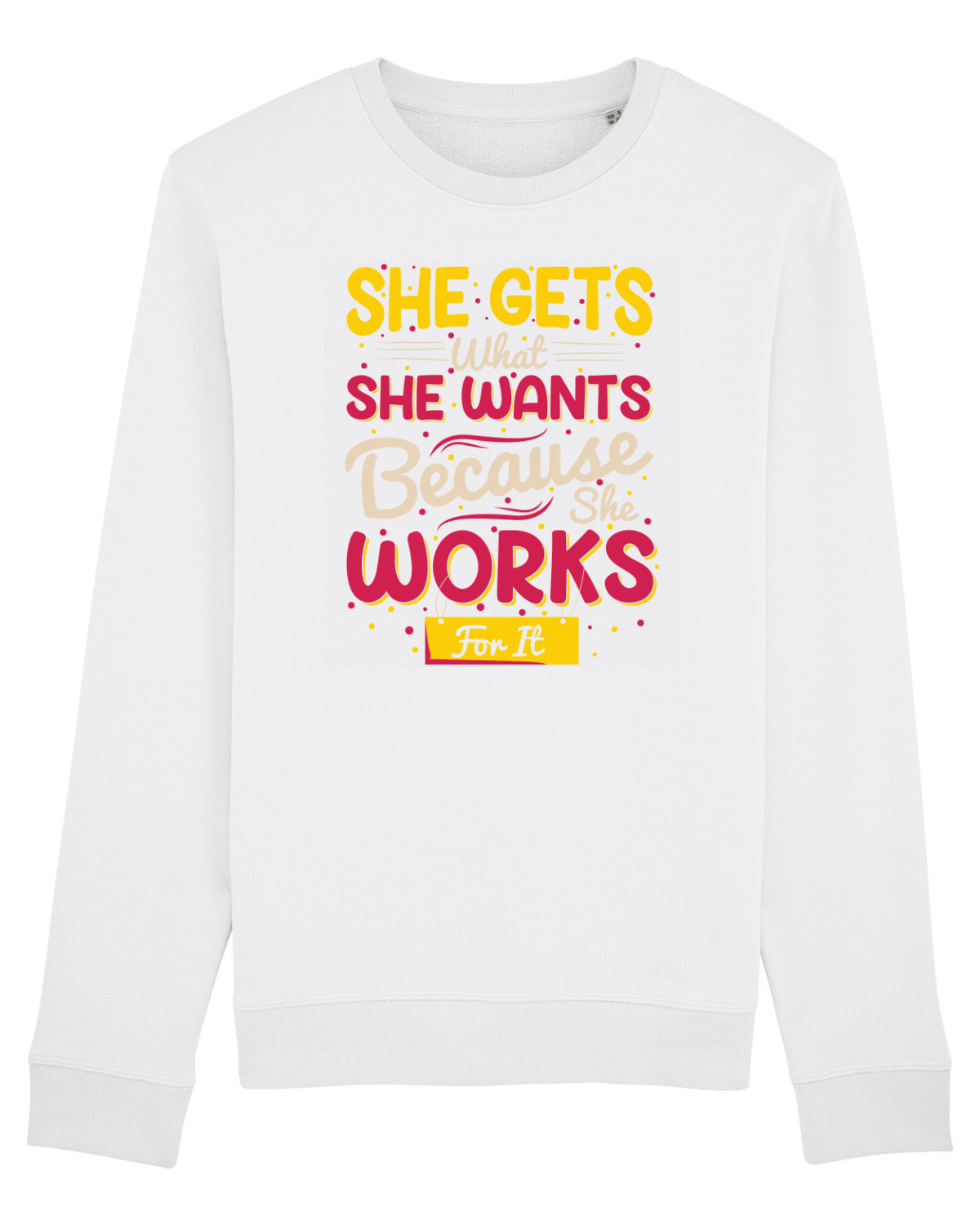 Bluză mânecă lungă Unisex Rise White