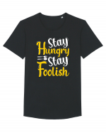 Stay Hungry Stay Foolish Tricou mânecă scurtă guler larg Bărbat Skater