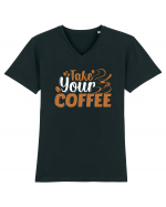 Take Your Coffee Tricou mânecă scurtă guler V Bărbat Presenter