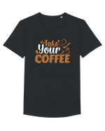 Take Your Coffee Tricou mânecă scurtă guler larg Bărbat Skater