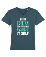 The Diem Ain't Gonna Carpe It Self Tricou mânecă scurtă guler V Bărbat Presenter