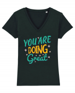 You Are Doing Great Tricou mânecă scurtă guler V Damă Evoker