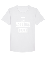 NO ADULTING Tricou mânecă scurtă guler larg Bărbat Skater
