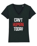 HUMAN Tricou mânecă scurtă guler V Damă Evoker