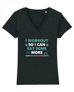 WORKING OUT Tricou mânecă scurtă guler V Damă Evoker