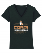 CORGI Tricou mânecă scurtă guler V Damă Evoker