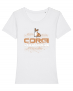 CORGI Tricou mânecă scurtă guler larg fitted Damă Expresser