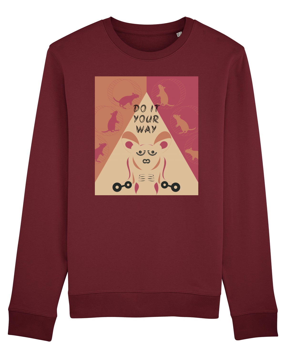 Bluză mânecă lungă Unisex Rise Burgundy
