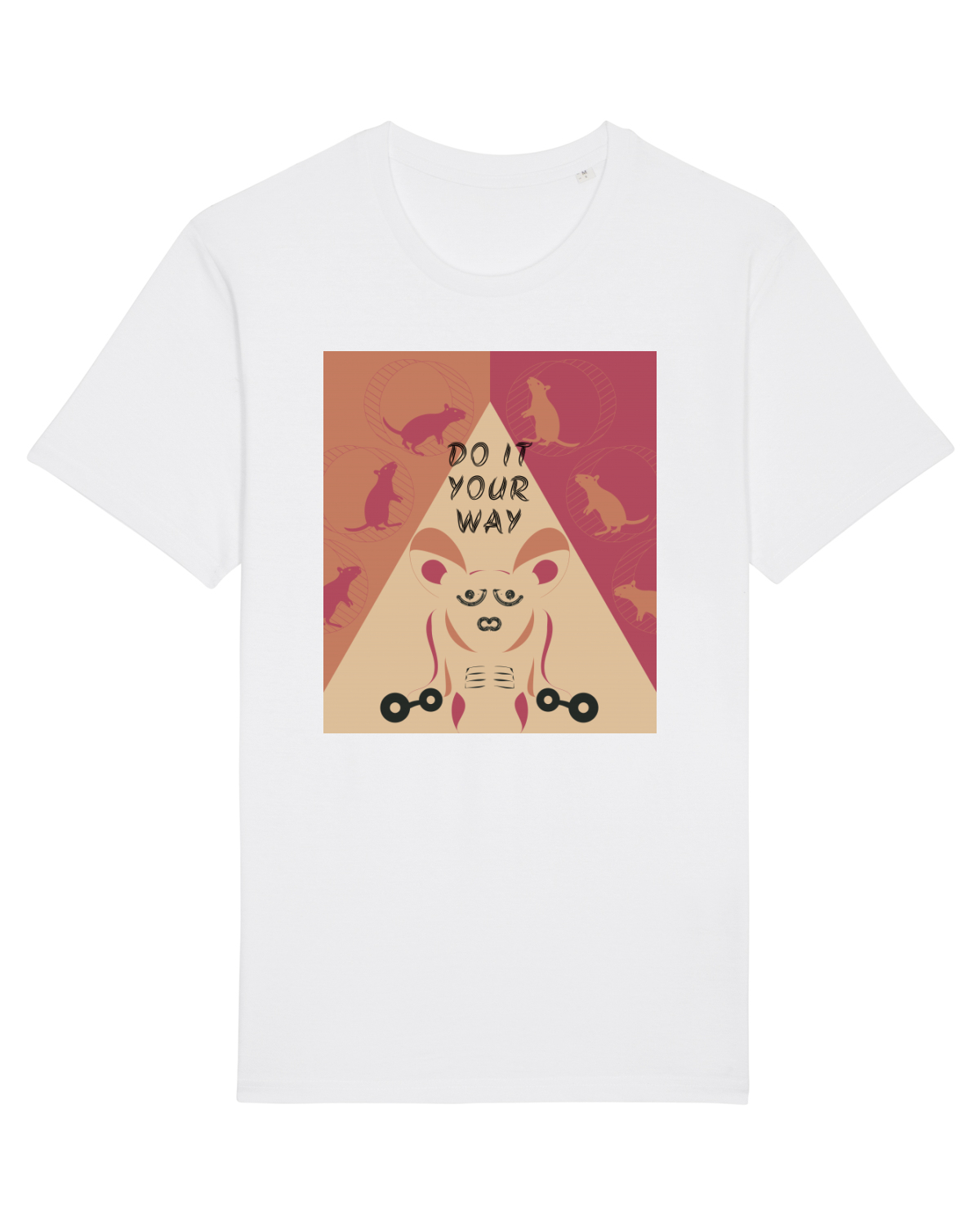 Tricou mânecă scurtă Unisex Rocker White