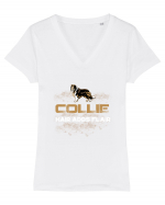 COLLIE Tricou mânecă scurtă guler V Damă Evoker