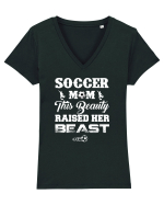 SOCCER MOM Tricou mânecă scurtă guler V Damă Evoker
