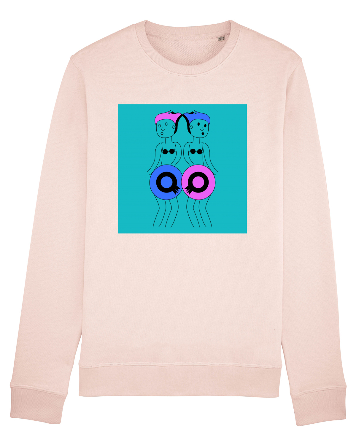 Bluză mânecă lungă Unisex Rise Candy Pink