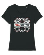 Full Throttle Tricou mânecă scurtă guler larg fitted Damă Expresser