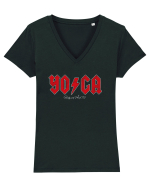 YOGA Tricou mânecă scurtă guler V Damă Evoker