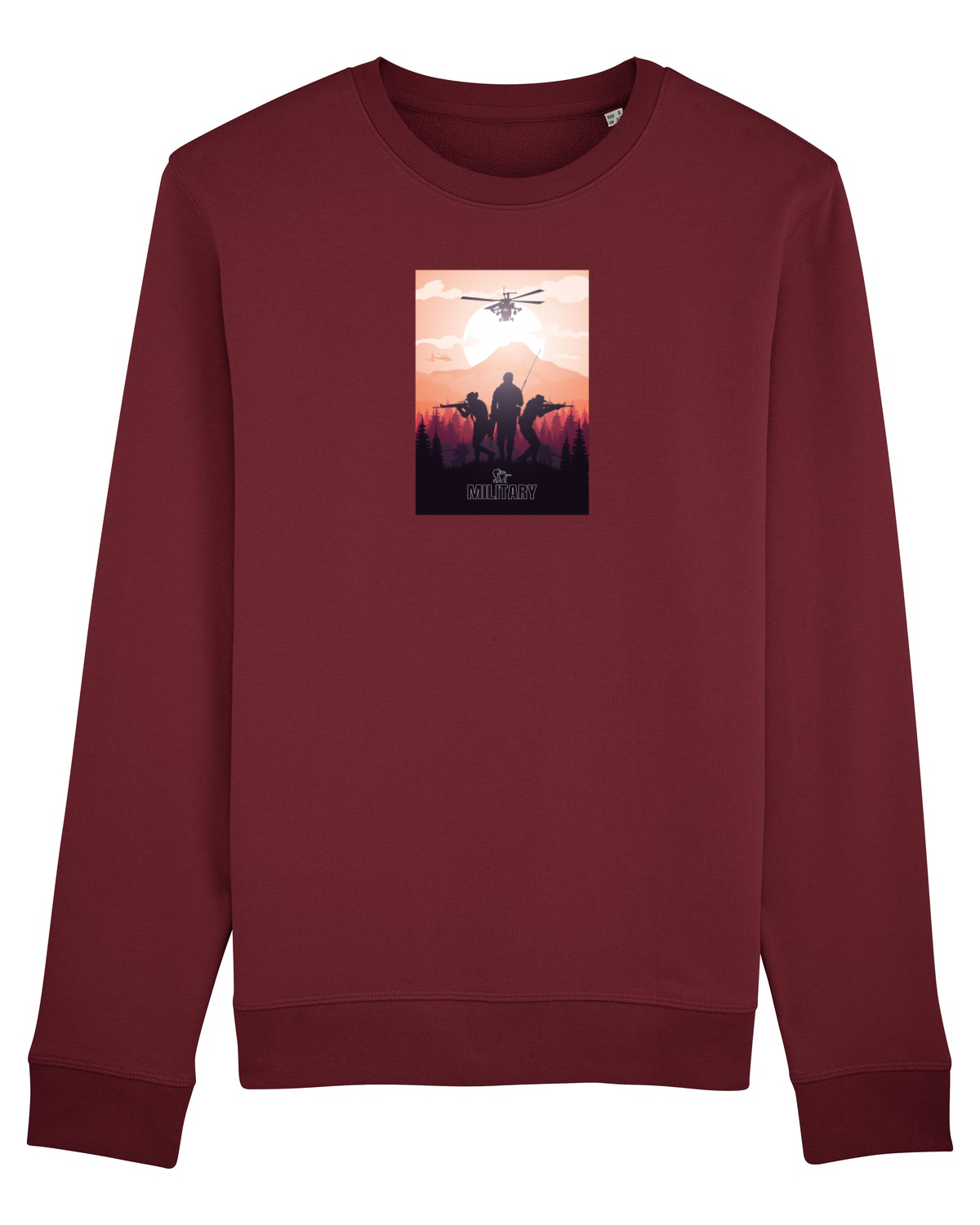 Bluză mânecă lungă Unisex Rise Burgundy