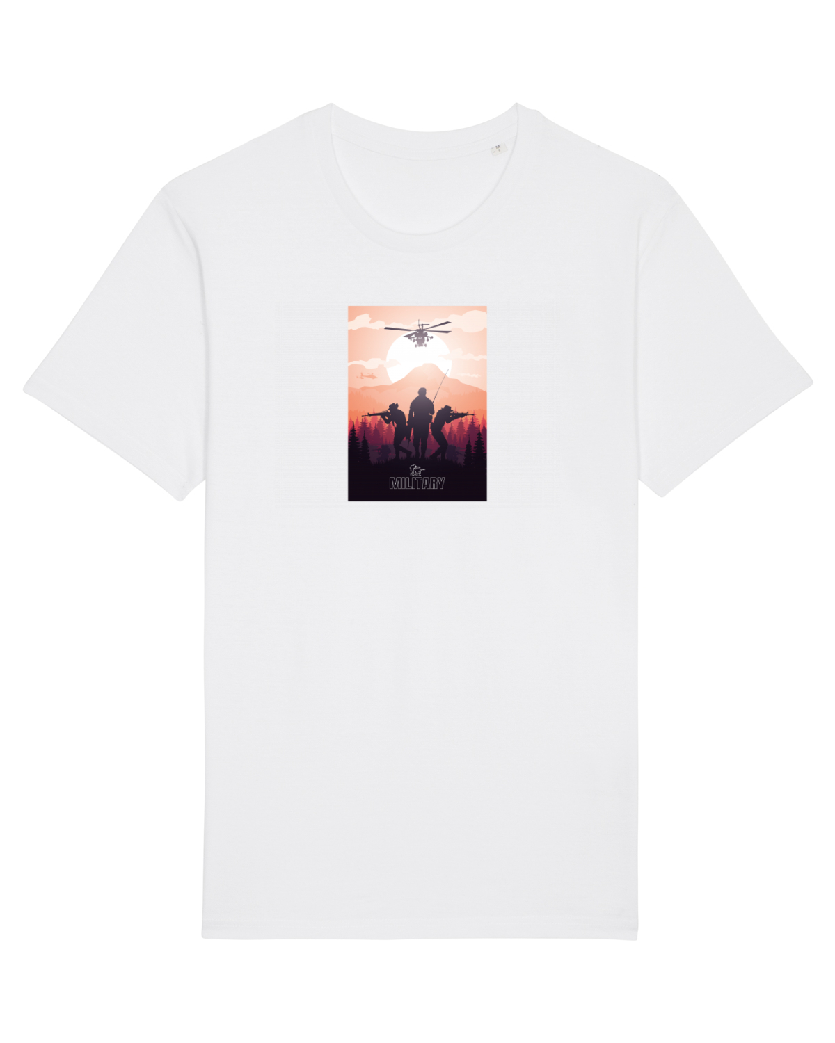 Tricou mânecă scurtă Unisex Rocker White