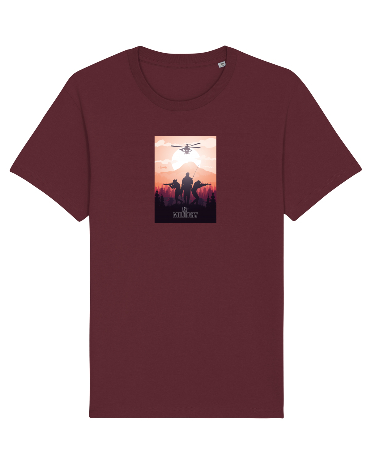 Tricou mânecă scurtă Unisex Rocker Burgundy