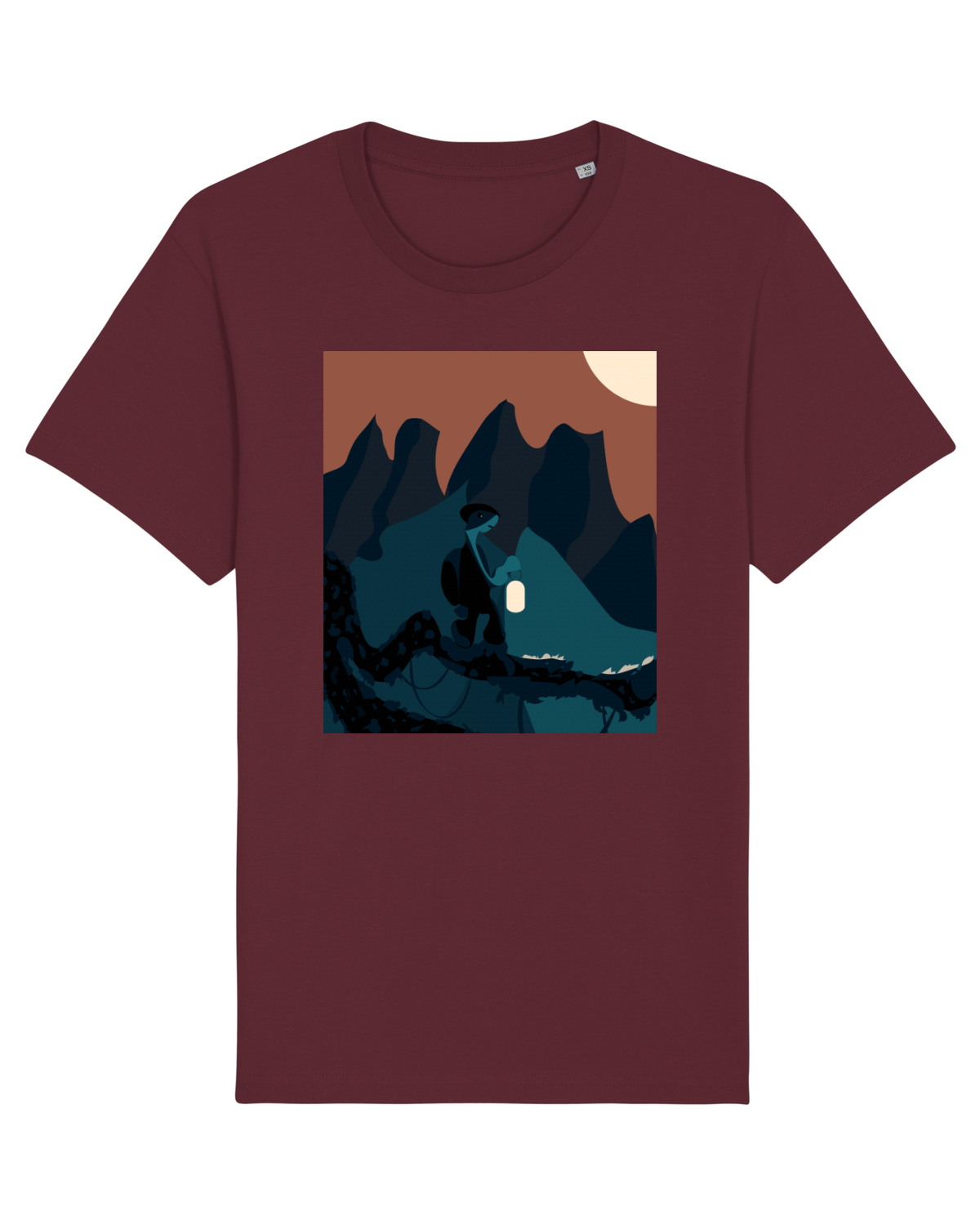 Tricou mânecă scurtă Unisex Rocker Burgundy