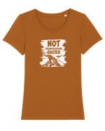 Not Snowboarding Sucks Tricou mânecă scurtă guler larg fitted Damă Expresser