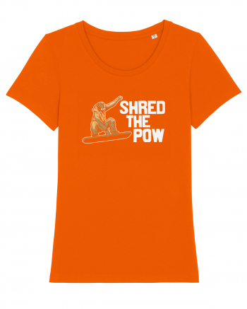 Shred The Pow Bright Orange