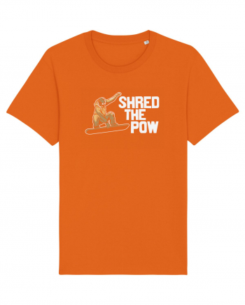 Shred The Pow Bright Orange