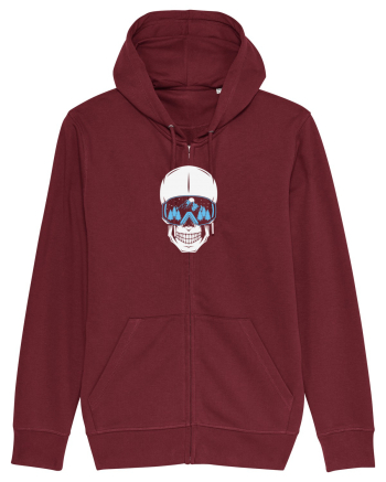 Ski Skull Burgundy