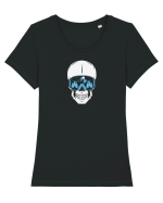 Ski Skull Tricou mânecă scurtă guler larg fitted Damă Expresser