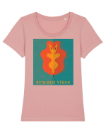 Relaxing Fox Tricou mânecă scurtă guler larg fitted Damă Expresser