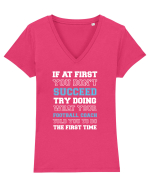 FOOTBALL COACH Tricou mânecă scurtă guler V Damă Evoker