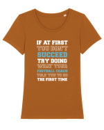 FOOTBALL COACH Tricou mânecă scurtă guler larg fitted Damă Expresser