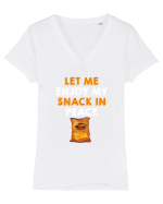 SNACK Tricou mânecă scurtă guler V Damă Evoker