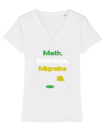 MATH Tricou mânecă scurtă guler V Damă Evoker