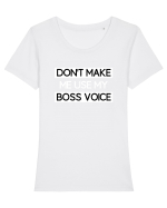BOSS VOICE Tricou mânecă scurtă guler larg fitted Damă Expresser