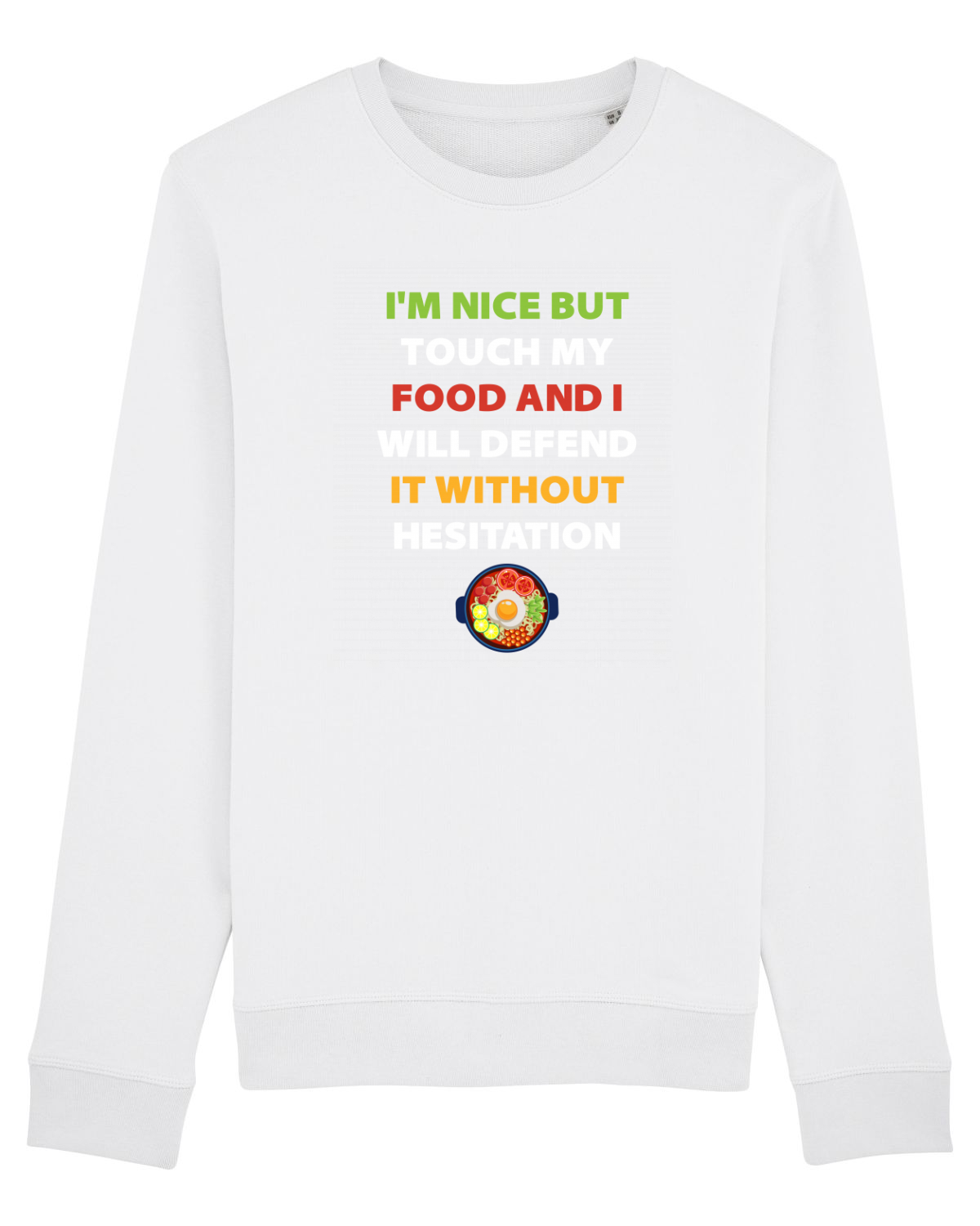 Bluză mânecă lungă Unisex Rise White