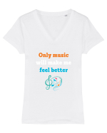 MUSIC Tricou mânecă scurtă guler V Damă Evoker