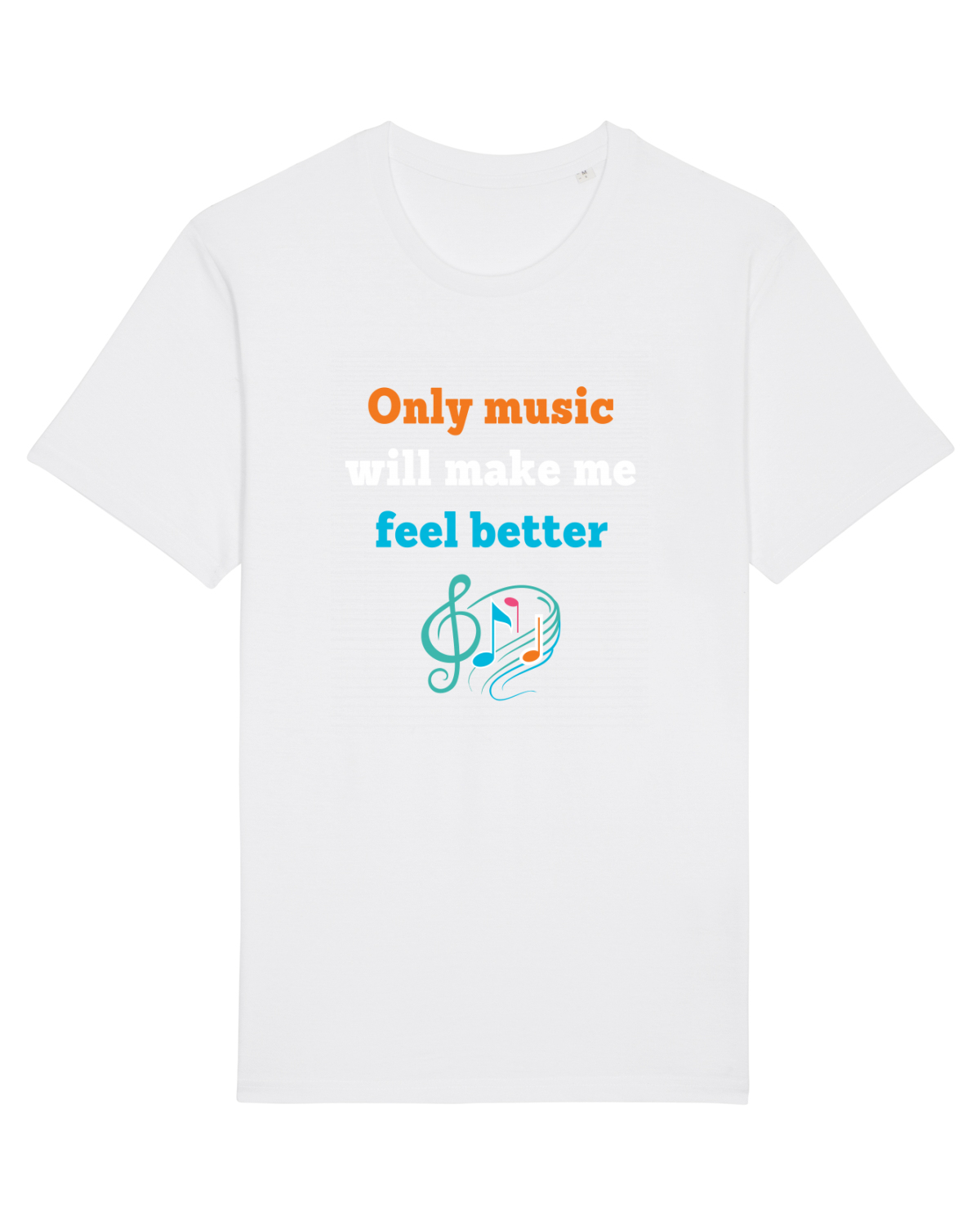 Tricou mânecă scurtă Unisex Rocker White