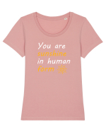 SUNSHINE Tricou mânecă scurtă guler larg fitted Damă Expresser